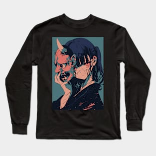 Oni Demon Girl Long Sleeve T-Shirt